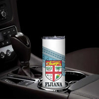Custom Fiji Tapa Rugby 2025 Skinny Tumbler Go Champions Fijiana LT14 - Polynesian Pride