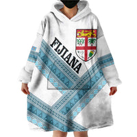 Custom Fiji Tapa Rugby 2025 Wearable Blanket Hoodie Go Champions Fijiana LT14 - Polynesian Pride