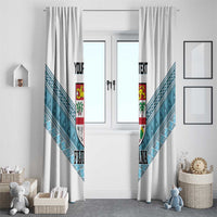 Custom Fiji Tapa Rugby 2025 Window Curtain Go Champions Fijiana LT14 - Polynesian Pride