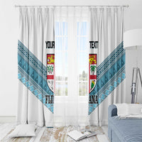 Custom Fiji Tapa Rugby 2025 Window Curtain Go Champions Fijiana LT14 - Polynesian Pride