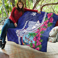 Biba Guam Liberation Day Quilt Tano y Chamoru Latte Stone Blue