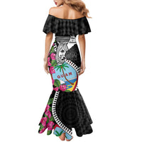 Biba Guam Liberation Day Family Matching Mermaid Dress and Hawaiian Shirt Tano y Chamoru Latte Stone Black LT14 - Polynesian Pride