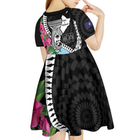 Biba Guam Liberation Day Kid Short Sleeve Dress Tano y Chamoru Latte Stone Black