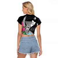 Biba Guam Liberation Day Raglan Cropped T Shirt Tano y Chamoru Latte Stone Black