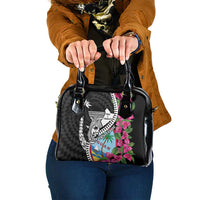 Biba Guam Liberation Day Shoulder Handbag Tano y Chamoru Latte Stone Black