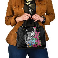 Biba Guam Liberation Day Shoulder Handbag Tano y Chamoru Latte Stone Black