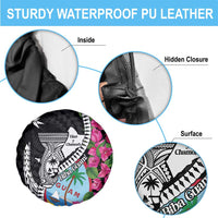 Biba Guam Liberation Day Spare Tire Cover Tano y Chamoru Latte Stone Black