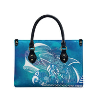 Kuri Dog Waka New Zealand Matariki Leather Bag Ocean Sharks Maori Tattoo LT14 - Polynesian Pride