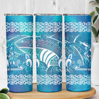 Kuri Dog Waka New Zealand Matariki Skinny Tumbler Ocean Sharks Maori Tattoo LT14 - Polynesian Pride