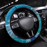 Kuri Dog Waka New Zealand Matariki Steering Wheel Cover Ocean Sharks Maori Tattoo LT14 Universal Fit Blue - Polynesian Pride
