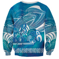 Kuri Dog Waka New Zealand Matariki Sweatshirt Ocean Sharks Maori Tattoo LT14 - Polynesian Pride