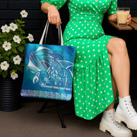 Kuri Dog Waka New Zealand Matariki Tote Bag Ocean Sharks Maori Tattoo LT14 - Polynesian Pride