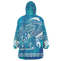 Kuri Dog Waka New Zealand Matariki Wearable Blanket Hoodie Ocean Sharks Maori Tattoo LT14 - Polynesian Pride