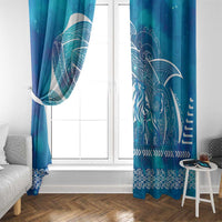 Kuri Dog Waka New Zealand Matariki Window Curtain Ocean Sharks Maori Tattoo LT14 - Polynesian Pride
