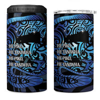 Tuna Eel New Zealand Matariki 4 in 1 Can Cooler Tumbler He Piko He Taniwha Maori Pattern