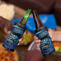 Tuna Eel New Zealand Matariki 4 in 1 Can Cooler Tumbler He Piko He Taniwha Maori Pattern