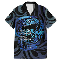 Tuna Eel New Zealand Matariki Family Matching Off Shoulder Short Dress and Hawaiian Shirt He Piko He Taniwha Maori Pattern LT14 Dad's Shirt - Short Sleeve Purple - Polynesian Pride