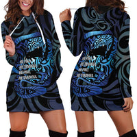 Tuna Eel New Zealand Matariki Hoodie Dress He Piko He Taniwha Maori Pattern LT14 - Polynesian Pride