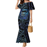 Tuna Eel New Zealand Matariki Mermaid Dress He Piko He Taniwha Maori Pattern