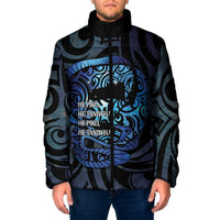Tuna Eel New Zealand Matariki Padded Jacket He Piko He Taniwha Maori Pattern