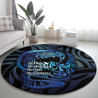 Tuna Eel New Zealand Matariki Round Carpet He Piko He Taniwha Maori Pattern