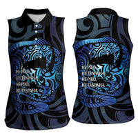 Tuna Eel New Zealand Matariki Women Sleeveless Polo Shirt He Piko He Taniwha Maori Pattern LT14 - Polynesian Pride