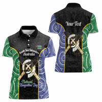 Personalised South Sea Islanders National Recognition Day Women Polo Shirt Australia Aboriginal Vanuatu Pig Tusk LT14 - Polynesian Pride