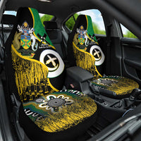 Australian South Sea Islanders National Recognition Day Car Seat Cover Solomon Islands And Vanuatu Culture LT14 One Size Black - Polynesian Pride