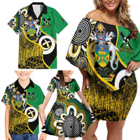 Australian South Sea Islanders National Recognition Day Family Matching Off Shoulder Short Dress and Hawaiian Shirt Solomon Islands And Vanuatu Culture LT14 - Polynesian Pride