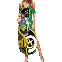 Australian South Sea Islanders National Recognition Day Family Matching Summer Maxi Dress and Hawaiian Shirt Solomon Islands And Vanuatu Culture LT14 Mom's Dress Black - Polynesian Pride