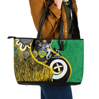 Australian South Sea Islanders National Recognition Day Leather Tote Bag Solomon Islands And Vanuatu Culture LT14 - Polynesian Pride
