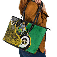 Australian South Sea Islanders National Recognition Day Leather Tote Bag Solomon Islands And Vanuatu Culture LT14 - Polynesian Pride