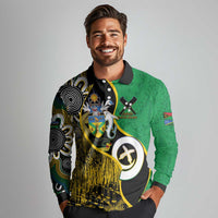 Australian South Sea Islanders National Recognition Day Long Sleeve Polo Shirt Solomon Islands And Vanuatu Culture LT14 - Polynesian Pride