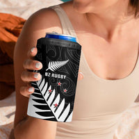 New Zealand Silver Fern Rugby 4 in 1 Can Cooler Tumbler All Black Go Champions Maori Pattern LT14 - Polynesian Pride