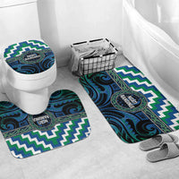 Aotearoa Ngati Ranginui Bathroom Set Maori Iwi Poutama Puhoro Tattoo LT14 Mat Set Only (3 pcs) One Size Green - Polynesian Pride