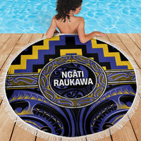 Aotearoa Ngati Raukawa Beach Blanket Maori Iwi Poutama Puhoro Tattoo LT14 - Polynesian Pride
