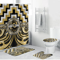 Aotearoa Ngati Tama Bathroom Set Maori Iwi Poutama Puhoro Tattoo LT14 Bathroom Set (4 pcs) Yellow - Polynesian Pride