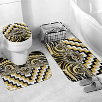 Aotearoa Ngati Tama Bathroom Set Maori Iwi Poutama Puhoro Tattoo LT14 Mat Set Only (3 pcs) One Size Yellow - Polynesian Pride