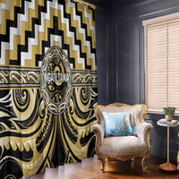 Aotearoa Ngati Tama Window Curtain Maori Iwi Poutama Puhoro Tattoo LT14 - Polynesian Pride