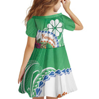 Marshall Islands Kwajalein Atoll Family Matching Off Shoulder Short Dress and Hawaiian Shirt Curves Polynesian Mix Tropical Flowers LT14 - Polynesian Pride