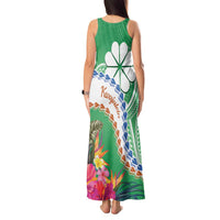 Marshall Islands Kwajalein Atoll Tank Maxi Dress Curves Polynesian Mix Tropical Flowers LT14 - Polynesian Pride