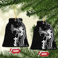 Black Hawaii Ceramic Ornament Hammerhead Shark Tattoo Curve Polynesian - Polynesian Pride