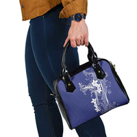 Blue Hawaii Shoulder Handbag Hammerhead Shark Tattoo Curve Polynesian - Polynesian Pride