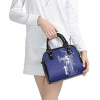 Blue Hawaii Shoulder Handbag Hammerhead Shark Tattoo Curve Polynesian - Polynesian Pride