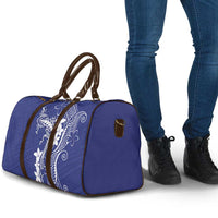 Blue Hawaii Travel Bag Hammerhead Shark Tattoo Curve Polynesian - Polynesian Pride