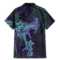 Purple Paradise Hawaii Family Matching Mermaid Dress and Hawaiian Shirt Hammerhead Shark Tattoo Curve Polynesian LT14 - Polynesian Pride