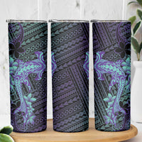 Purple Paradise Hawaii Skinny Tumbler Hammerhead Shark Tattoo Curve Polynesian LT14 - Polynesian Pride
