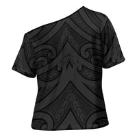 Poutama Korowai New Zealand Cross Shoulder Shirt Aotearoa Maori Tattoo LT14 - Polynesian Pride