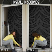 Poutama Korowai New Zealand Door Cover Aotearoa Maori Tattoo LT14 - Polynesian Pride