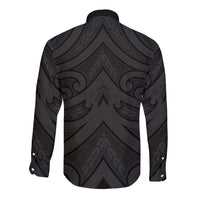Poutama Korowai New Zealand Long Sleeve Button Shirt Aotearoa Maori Tattoo LT14 - Polynesian Pride